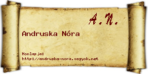 Andruska Nóra névjegykártya